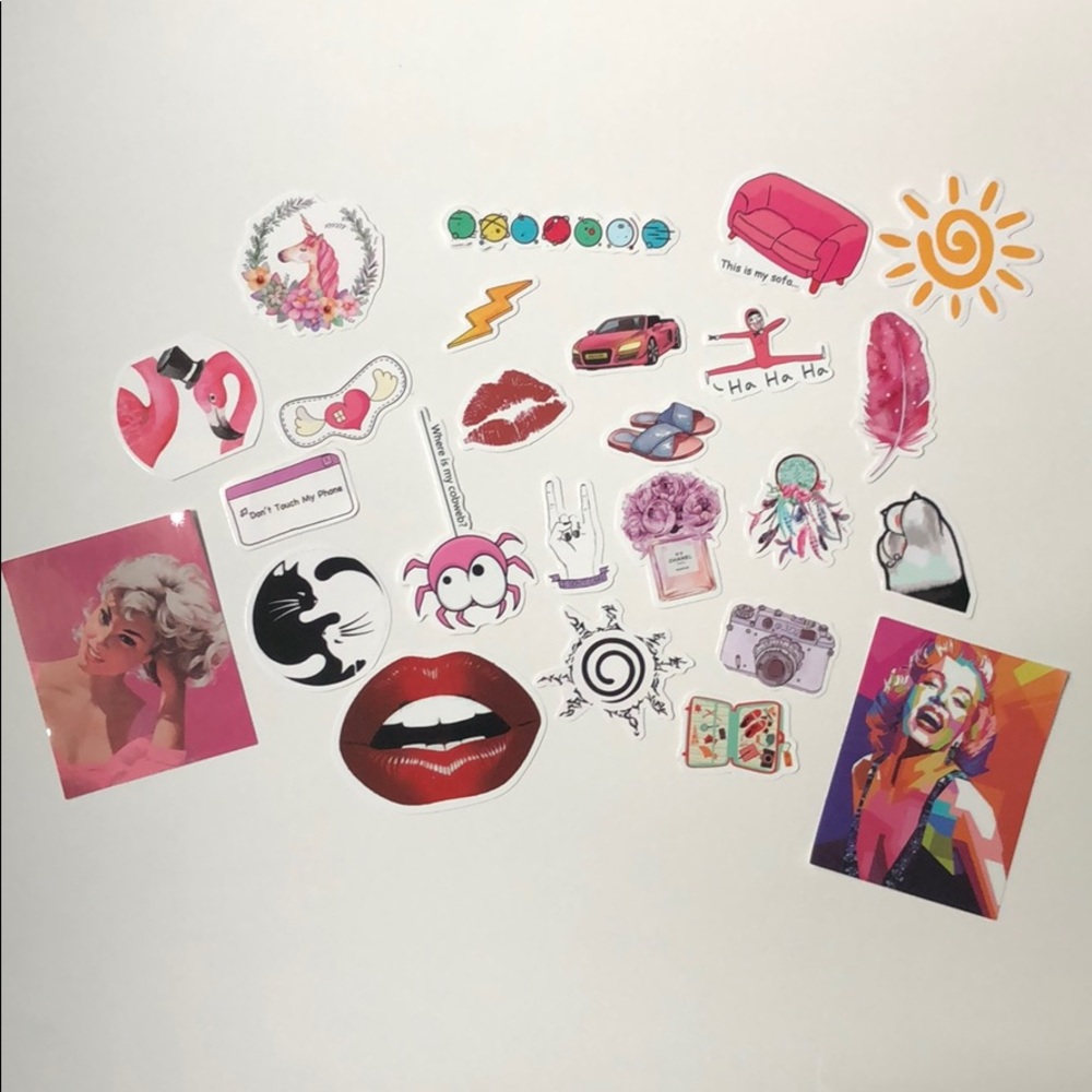 Girly decorative stickers